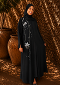 The Silver Bloom Abaya