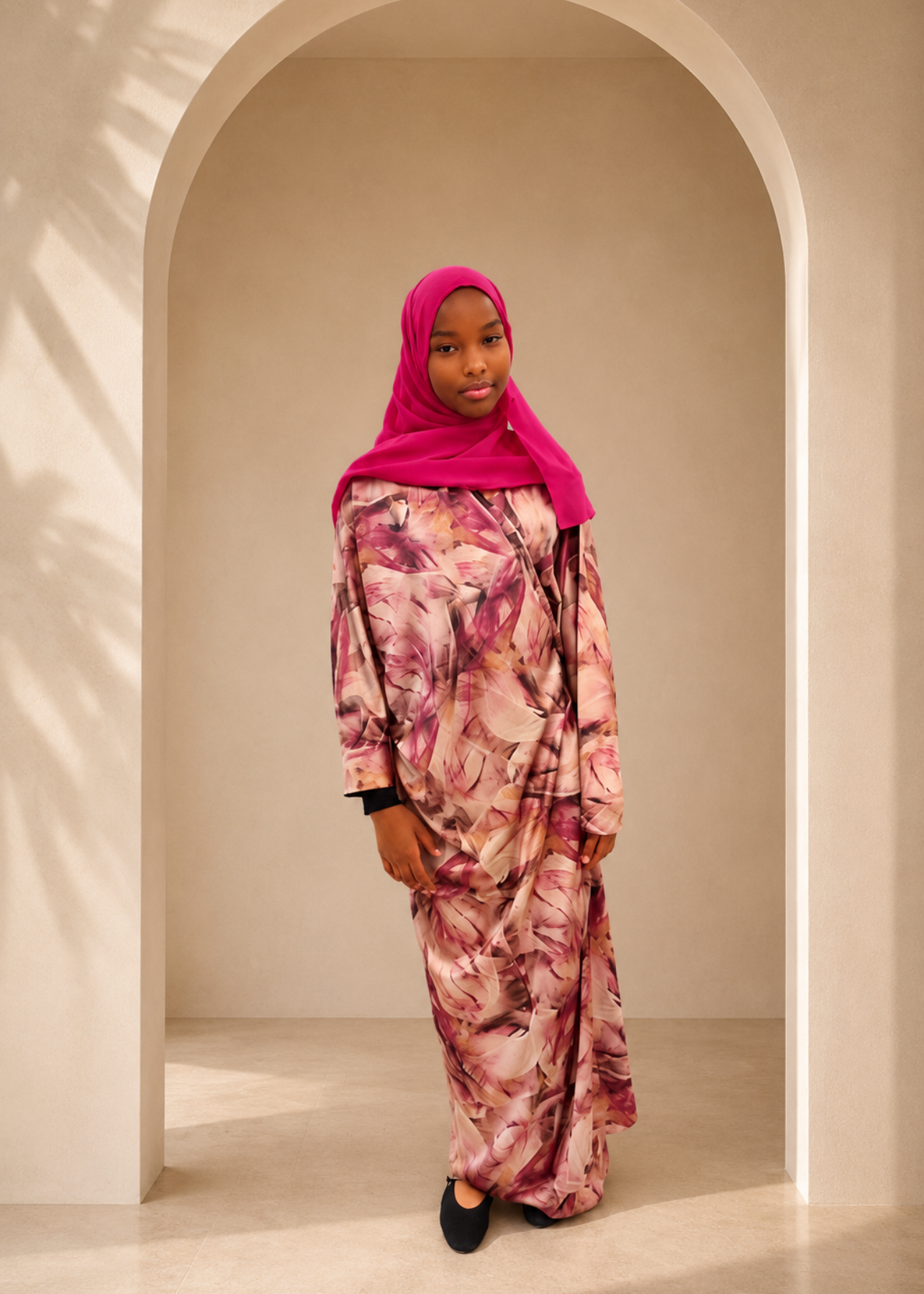 Fuchsia Pink Floral Kimono
