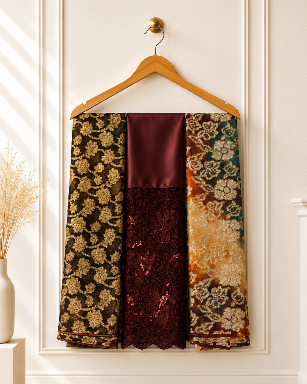 Burgundy Blossom Fransawi Dirac Set