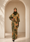 Army Green Floral Kimono