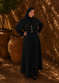 The Noir Soleil Abaya - full length view